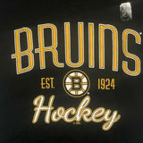 NHL Boston Bruins Women' Short Sleeve V-Neck T-Shirt Black SMALL