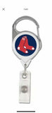 Boston Red Sox Premium Retractable Work ID Badge Reel Holder 2 SIDED NWT