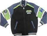 Seattle Seahawks GIII Apparel NFL Men's Full Zip Suede Leather Jacket 2XL XXL