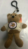 Minnesota Vikings NFL  5" Plush Bear Backpack Clip & Keychain