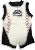 Colorado Rockies MLB Logo Baseball Seam Design Boy's Baby Romper  CHOOSE SIZE