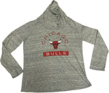 Chicago Bulls Women's Long Sleeve Dry Fabric Long Sleeve Hooded T-Shirt Gray XL