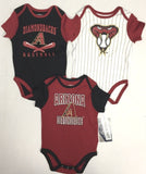 Arizona Diamondbacks MLB 3 Piece Infant Boy's Baby Bodysuit Creeper Set 12 mos