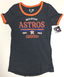 Houston Astros MLB Est 1962 Scoop Neck Ringer Women's T-Shirt CHOOSE SIZE