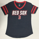 Boston Red Sox MLB Women's Varsity Ringer Jersey T-Shirt SMALL 4/6