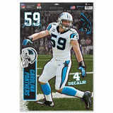 WinCraft NFL Carolina Panthers Luke Keuchly #59 Multi-Use Decal, 11" x 17" NEW
