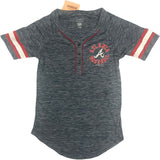 Atlanta Braves Women's Button Dri Fabric Jersey Shirt Gray XS