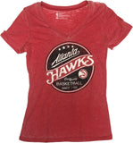 Atlanta Hawks Women's Short Sleeve V-Neck T-Shirt Red XL