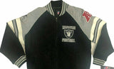 GIII Las Vegas Raiders Men's Full Zip Suede Leather Jacket SMALL