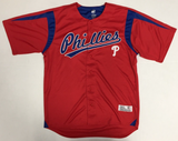 Philadelphia Phillies MLB Full Button Dri Fit Men's Baseball Jersey LARGE