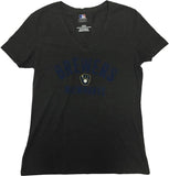 Milwaukee Brewers MLB Women's Charcoal V-Neck T-Shirt Small 4/6