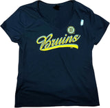 Boston Bruins Women's Short Sleeve Hanes T-Shirt Black Large