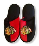 Chicago Blackhawks Men's Big Logo Team Plush Slide Slippers X-Large 13-14