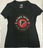 Atlanta Falcons Women's V-Neck CHARCOAL T-Shirt  CHOOSE SIZE