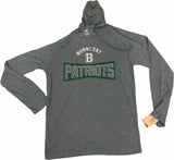 Burncoat Patriots High School Men's Hooded T-Shirt Medium Gray