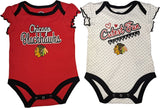 Chicago Blackhawks NHL Girl's Creeper 2 Piece Set 0/3 Months