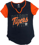 Detroit Tigers Women's Short Sleeve T-Shirt Navy Small