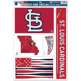 St. Louis Cardinals MLB Multi-Use Decals 11" x 14" Sheet with 4 Decals