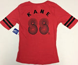 Chicago Blackhawks Women's Patrick Kane #88 Varsity Stripe T-Shirt L 12/14
