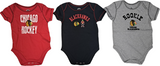 Chicago Blackhawks NHL Hockey Boy's Creeper 3 Piece Set 18 Months