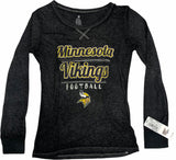 Minnesota Vikings Women's Long Sleeve Juniors Medium 7/9 Silver Accents Gray