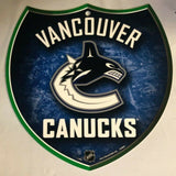Vancouver Canucks NHL Team Interstate Shield Plastic Sign 8" by 8"