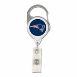 New England Patriots NFL Premium Metal Retractable ID Badge Holder Keys