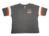 NFL Cincinnati Bengals Women's Short Sleeve Graphic T-Shirt Gray Medium