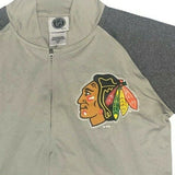 Chicago Blackhawks Women's Long Sleeve Full Zip Track Jacket Gray