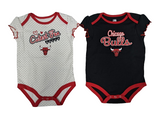 Chicago Bulls NBA Girl's Baby Toddler 2 Piece Bodysuit Creeper Set 18 Months