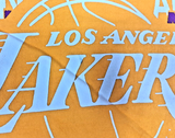Los Angeles Lakers UNK Blue Label T-Shirt NBA Yellow Men's Size Large