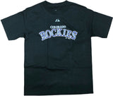Majestic Colorado Rockies Boy's Short Sleeve T-Shirt Black Medium