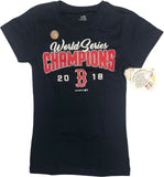 Boston Red Sox MLB 2018 World Series Champions Girl's T-Shirt Blue Med 7/8