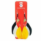 Pittsburgh Pirates MLB Dangle Fan Feather Earrings Team Colors