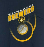 Milwaukee Brewers Baseball Men's Short Sleeve T-Shirt Medium Blue