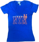 New York Mets MLB Women's Short Sleeve T-Shirt Blue Medium