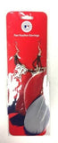 Texas Rangers MLB Dangle Fan Feather Earrings Team Colors