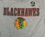 NHL Chicago Blackhawks Boy's Short Sleeve T-Shirt Gray Medium 8/10