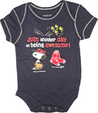 Boston Red Sox MLB Peanuts Snoopy & Woodstock Creeper Bodysuit 3/6 Months