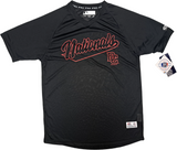 Washington Nationals Men's Dry Active Fabric Short Sleeve T-Shirt Black Medium
