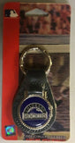Colorado Rockies Logo & Leather FOB Key Chain MLB Licensed Baseball