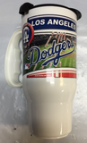 Los Angeles Dodgers 16 Oz Commuter Travel Auto Mug with Lid White