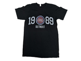 Detroit Pistons 1989 NBA Basketball Distressed 2-Sided Men's Shirt Size Small
