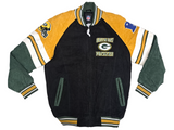 Green Bay Packers GIII Apparel NFL Men's Full Zip Suede Leather Jacket MEDIUM