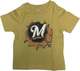 MLB Milwaukee Brewers Boy's Short Sleeve T-Shirt Yellow 2T