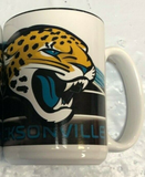 Jacksonville Jaguars NFL 15oz 2 Tone Sublimated Coffee Mug