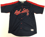 Majestic Boston Red Sox MLB Men's Full Button Dri Fit Logo Jersey X-LARGE