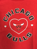 Chicago Bulls Boys Toddler Lightweight Long Sleeve Heart Crew Neck T-Shirt 3T