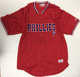 DYNASTY Philadelphia Phillies Men's Red Full Button Jersey Large
