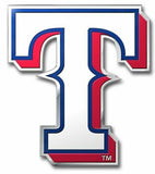 Texas Rangers Premium Aluminum Metal Color Chrome Auto Emblem Decal Baseball